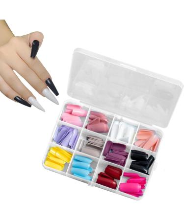 Fake Nails | Multi Colors and Styles Long Short Fake Nails Full - Easy to Use and Portable Ballerina Coffin Press on Nails for Rossev - Buy Online on GoSupps.com