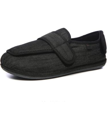 DZQUY Memory Foam Diabetic Slipper Adjustable Closures, Comfy & Warm - Black, Size 10 - Buy Online on GoSupps.com
