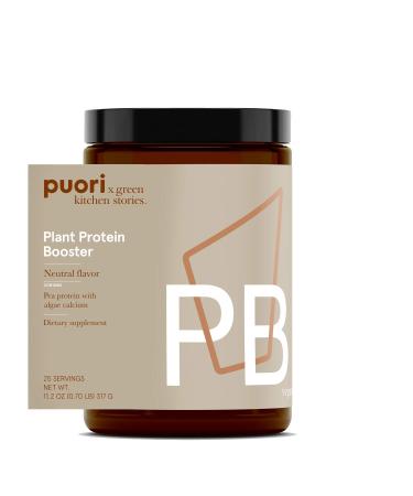 Puori Vegan Plant Protein Enhancer Powder - 25 Servings - Neutral Flavor Pea Protein with Algae Calcium for Essential Amino Acids - Dairy-Free, Vegetarian, Non GMO - Buy Online on GoSupps.com