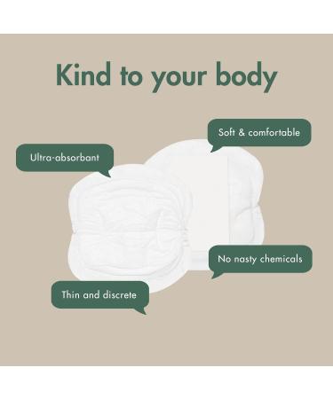ECO by Naty Nursing Pads - Plant-Based Nipple Pads for Breastfeeding Pregnancy & Postpartum (30 Pads) - Eco-Friendly & Safe for Moms - Buy Online on GoSupps.com