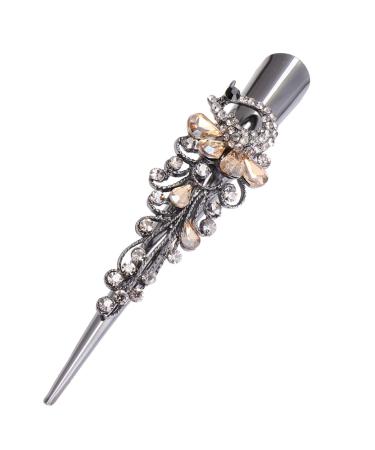 Rhinestone Hair Clips Vintage Style Glitter Large Hair Barrettes Hair Accessories for Women ( ) champagne - Buy Online on GoSupps.com