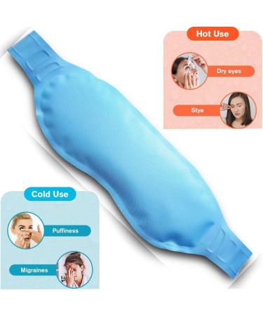 Cooling Eye Mask Gel Eye Mask for Hot Cold Therapy Reusable Eye Masks for Puffy Eyes Migraine Headache Dark Circles Sinus Pain Cooling Eye Mask for Sleeping (Blue) - Buy Online on GoSupps.com