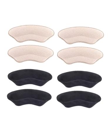 4pairs Sponge Heel High- Heeled Shoes Pad Bottom of Shoe Protector Heel Pads Shoe Heel Inserts High Heel Pads Non Slip Heel Pads Shoes Protector Sole Faux Leather Fleece