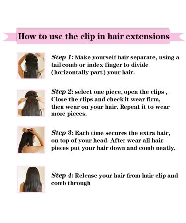 Liwihas 16 Silky Straight Clip in Human Hair Extensions for Women - Natural Black Remy Hair, Double Weft, 90g 7pcs with 16 clips - 1B - Buy Online on GoSupps.com