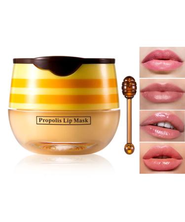 Bee Lip Balm Honey Pot Bee Balm Honey Lip Mask for Dry Lips Hydrating & Prevention for Lip Care Lip Moisturzing Dry and Cracked Lip Scrubs Exfoliator