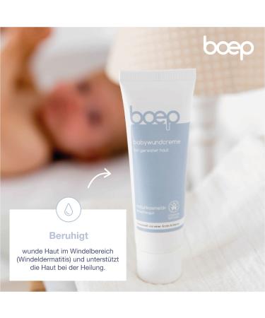 Boep Baby Wound Protection Cream | Natural Vegan Diaper Cream for Irritated Skin | Doctor-Developed Zinc Ointment (50ml) - Buy Online on GoSupps.com