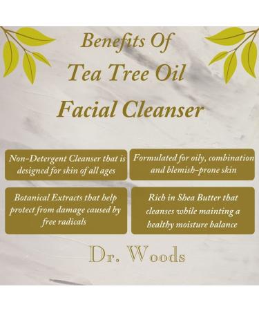 Dr. Woods Shea Vision Tea Tree Facial Cleanser with Organic Shea Butter 8oz - Pack of 2 - Buy Online on GoSupps.com