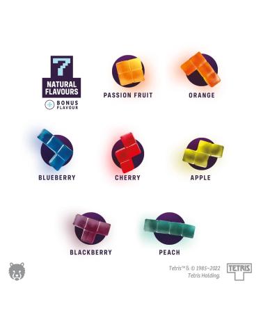 Powerbeaous Gamer Gummy Bears - Tetris Shaped 20% Juice & Vitamins 8 Fruity Flavors 4x125g Pack - Buy Online on GoSupps.com