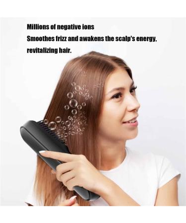 Brusho Hair Pro Cordless Mini Ionic Hot Comb - Portable Hair Straightener for Women | Best Hair Straightening Irons for Dry & Curly Hair - Buy Online on GoSupps.com