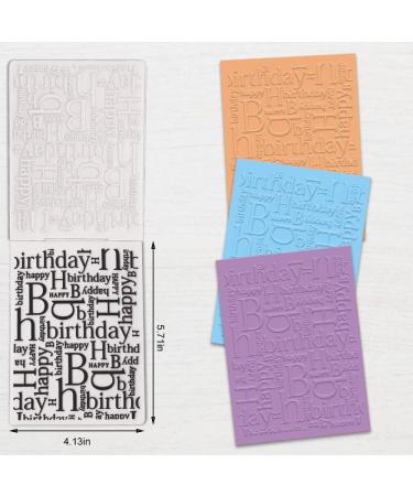 3D Textured Impressions Happy Birthday Words Embossing Folder - Card Making & Scrapbooking - Buy Online on GoSupps.com