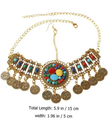 Women Necklace Headpiece Bohemian Necklace Retro Decor Metal Trim Women Jewelry Necklace Neck Chain Necklaces for - Buy Online on GoSupps.com