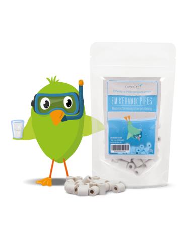 Dimikro EM -Keramik 100g gray pipes + information brochure about the use of EM ceramics - water remedies fresh & soft water - DIY collars animal neck straps (100 g)