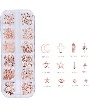 FRCOLOR 3 Boxes nail tools nail art decoration nail accessories nail decorations for nail art manicure tools rose gold decorations nail art ornaments nail art rivet boxed 3d - Buy Online on GoSupps.com