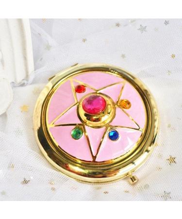 Shiker Anime Makeup Compact Mirrors  Star Crystal Makeup Mirror Portable Travel Personal Handheld Foldable Double Sided Mirror Cosplay Prop