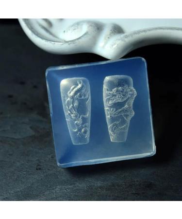 MCAORI Dragon Silicone Nail Carving Moulds Snake Stamping Stencils DIY Manicure Accessories DIY Nail Art Tools for Nair Art - Buy Online on GoSupps.com