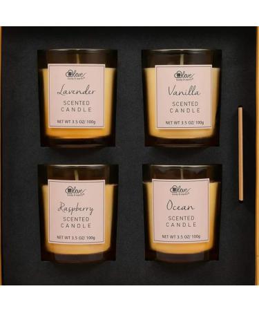 Aromatherapy Scented Candle Set | Natural Soy Wax | 4 x 3.5oz | Perfect Mother's Day Gift | International Shipping - Buy Online on GoSupps.com