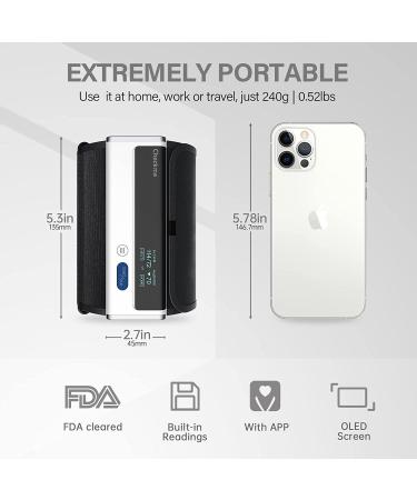 Wellue BP2A Smart Blood Pressure Monitor - Wireless Upper Arm Cuff with Bluetooth Connectivity - Buy Online on GoSupps.com