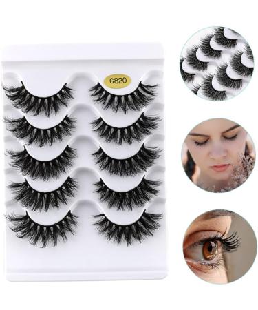 minkissy 5 Pairs Fake Eyelashes Reusable Black Eyelashes Makeup Decor Adhesives False Eyelashes Black Accent Decor Artificial Eyelashes Hand Decor 3d Extend End of Eye Miss Imitation - Buy Online on GoSupps.com