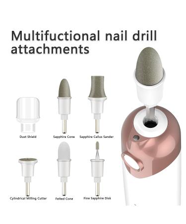 Professional Electric Manicure Pedicure Kit - Cordless Nail Drill Machine with 5 Speeds for Nail Care - White - Buy Online on GoSupps.com