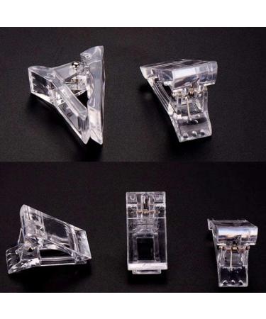 10 Pcs Transparent Nail Tips Clips | Clear Polygel Nail Art Tool for DIY Manicure & Extensions - Buy Online on GoSupps.com