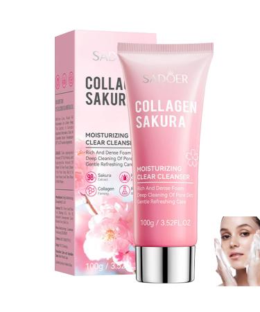 Facial Cleanser Natural Cherry Blossoms Essence Deep Cleaning Skin Care Lotion Simple Gentle Hydrating Moisturize Oil Control For All Skin