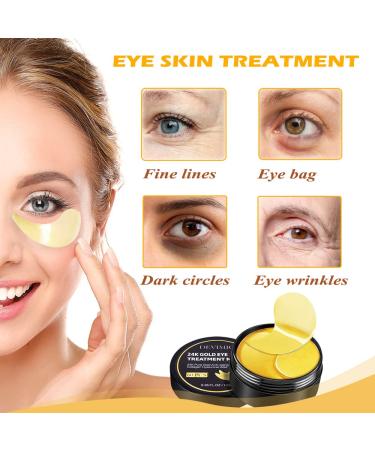 Devimic 24K Gold Eye Mask - 30 Pairs for Dark Circles and Puffiness | Under Eye Patches for Puffy Eyes and Eye Bags - Gel Eye Mask for Face Skin Care - Buy Online on GoSupps.com
