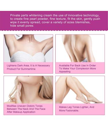 Natural Underearm Whitening Cream - Skin Lightening for Sensitive Areas 60ml | Effective for Armpits Knees & Elbows - Buy Online on GoSupps.com