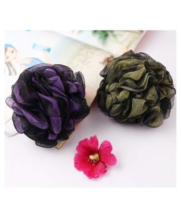 Lurrose Double Color Exfoliating Body Scrubber 4pcs - Loofah and Shower Sponge Pouf for Adult, Kid, Child - Bath Ball Set - Buy Online on GoSupps.com