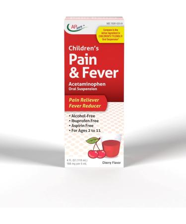 Kids' Acetaminophen Oral Suspension for Pain & Fever Relief - Buy Online on GoSupps.com