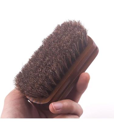 Horsehair Shoe Polish Brush Shine Brush Horse Hair Leather Cleaning Brush Leather Care Tools for Polishing Shoes Clothes Handbags - Buy Online on GoSupps.com