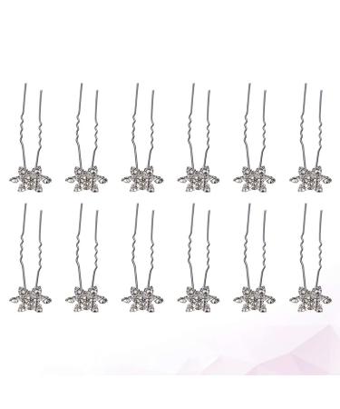 Minkissy 12-Piece Snowflake Bridal Hairpins | Crystal Rhinestone Hair Clips | U-Shaped Christmas Wedding Headgear for Women & Girls - Buy Online on GoSupps.com