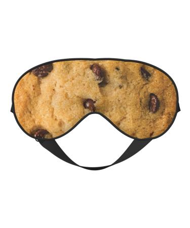 BREAUX Chocolate Cookie print Sleeping Eye Mask Double Sided Blackout Eye Mask Travelling Sleeping Mask