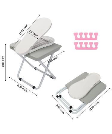 LiDiVi Pedicure Foot Rest - Adjustable Foot Stand for Easy At-Home Pedicures - Non-Slip Sturdy Legs - White (Upgraded) - Buy Online on GoSupps.com