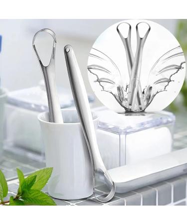 Gold Rock Stainless Steel Tongue Cleaner Set - 4 Pieces | Tongue Scraper for Adults & Kids Oral Hygiene Gift | Durable & Effective Tongue Brush - Buy Online on GoSupps.com
