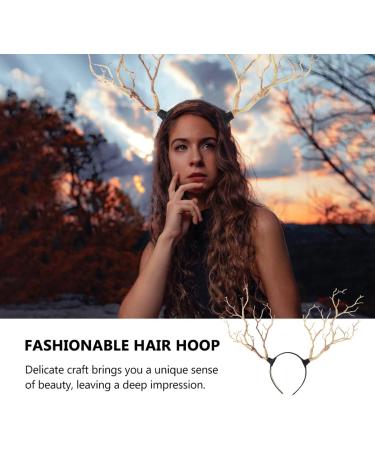 minkissy Tree Branches Headband Reindeer Antlers Headband Big Antlers Hair Band Forest Cosplay Props Christmas and Easter Party Headbands (As Shown) - Buy Online on GoSupps.com