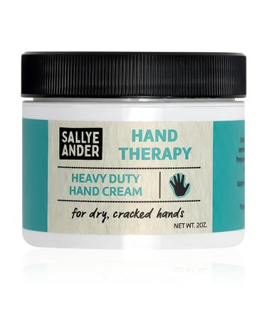 Sallye Ander Heavy Duty Hand Therapy Cream - 2oz - Best Hand Cream for Dry Cracked Hands - Repair & Moisturize Dry Skin - Scented with Natural Essential Oils - Dry Working Hands - for Men & Women