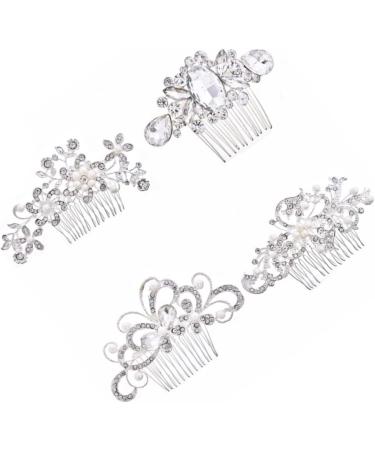 Beaupretty Clipper Guard Holder Comb rhinestone hair comb bridal hair comb crystal hair comb pearl hair comb Pearl Comb alloy bride Crystal Scissor Sleeve - Buy Online on GoSupps.com