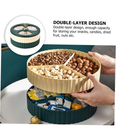 Alipis Box Dried Fruit Storage Box Snack Containers Cookie Plate Snack Tray to Rotate Tableware Nut - Buy Online on GoSupps.com