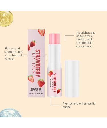 Natural Strawberry Lip Balm Nourishing and Moisturizing | Moisturizing and Softening Lip Butter - For Women Men and Girls - Ideal for Winter Travel Parties Everyday Use Work and Birthdays - Buy Online on GoSupps.com