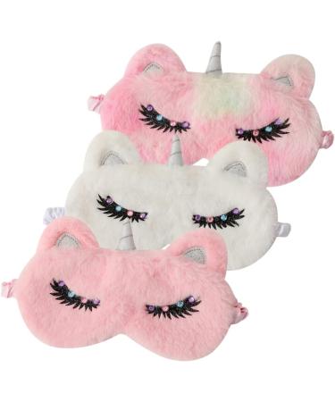 Buy Mobestech Unicorn Eye Patch Sleep Masks - 12 Pcs Comfortable & Breathable Plush Sleeping Blindfolds - Perfect for Students & Costumes | International Shipping Available - Buy Online on GoSupps.com