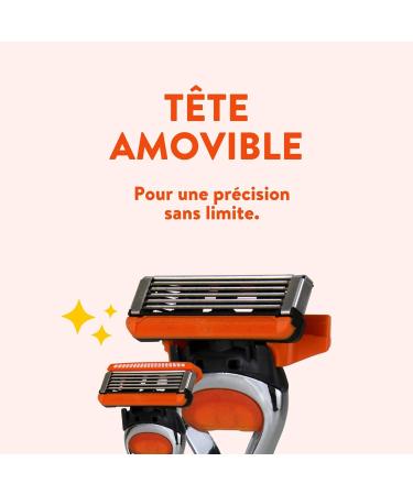 Monsieur Barbier Razor Refill Packs | 5 Blades for Men | 4 Fusion Compatible Cartridges | L'Explorer Shaving Handle | Ultimate Shaving Experience - Buy Online on GoSupps.com