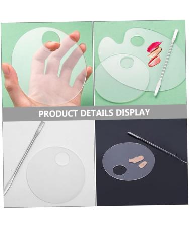 NOLITOY 2 Sets Watercolor Pigment Tray - Round Makeup & Serving Tray with Spatula for Cosmetic & Nail Art | Liquid Color Mixing for Acrylic Painting - Buy Online on GoSupps.com