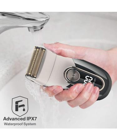 Electric Shaver for Men - Triple Blade Head Shaver Wet & Dry Foil Razor | Perfect Christmas Gift for Bald Men - Buy Online on GoSupps.com