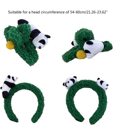 TQUXNGA Panda Halloween Headband for Womens Girls Daily Wearing Halloween Party Fancy Dress Cosplay Hair Accessories Panda head ginger fu - Buy Online on GoSupps.com