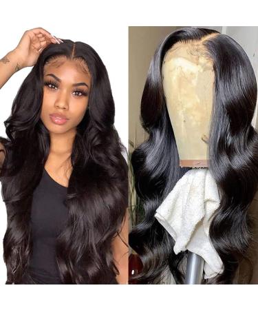 GRACE PLUS Body Wave Lace Front Wigs Human Hair for Black Women 180% Density 5x5 HD Lace Closure Wigs Human Hair Pre Plucked with Baby Hair Brazilian Glueless Human Hair Wig Natural Color (22 Inch) 22 Inch 180% denisty