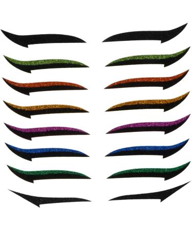 Didiseaon 36 Pairs Glitter Eyeliner Double Eyelid Stickers Double-sided Tape Eye Make up Eyelid Tape Eye Makeup Tools Eyeliner Strips for Eyes Invisible Eye Line Strips Miss Flash Skin Patch - Buy Online on GoSupps.com