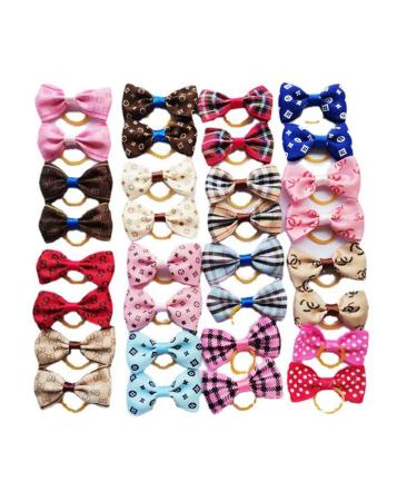 Lumoony 12PCs hair loops for dogs dog accessories dog loops with strong rubber bands pet care products pets hair loops puppies dog hair loops mixed colors