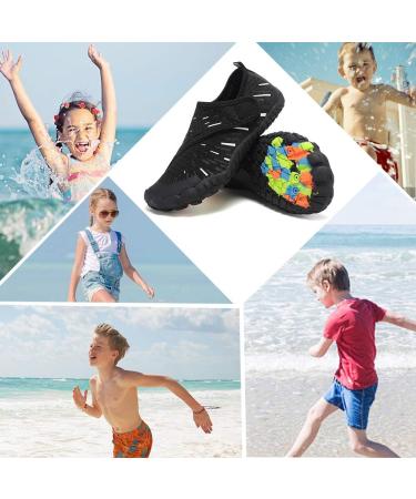 CIOR Kids Water Shoes - Lightweight Aqua Sneakers for Boys & Girls | Fast Dry Athletic Shoes (Big Kid Size 4, Black/White) - Buy Online on GoSupps.com