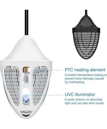 Electric Shoe Dryer and Deodorizer - Sterilizing, Noiseless Boot Dryer in White - Buy Online on GoSupps.com