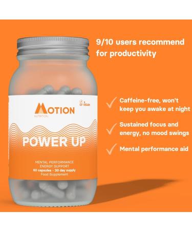 Motion Nutrition Power Up Daytime Nootropic - 60 Capsules - Buy Online on GoSupps.com